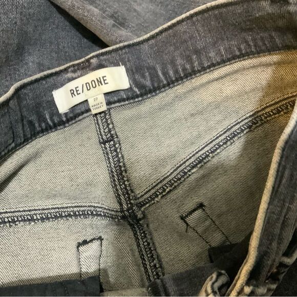 Re Done- Dark Wash Denim 90s High Rise Loose Straight Leg Jeans size 27 - Picture 6 of 6